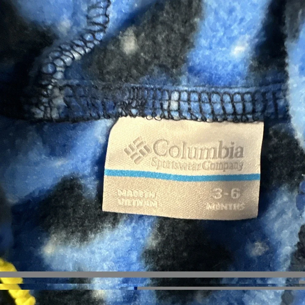 Cozy Cabin Fleece Bunting Suit Baby Snowsuit Columbia Blue Camo 3-6M Warm Comfy